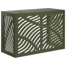VidaXL Pokrywa do klimatyzatora Oliwkowy zielony 90 x 40 x 60 cm Stal