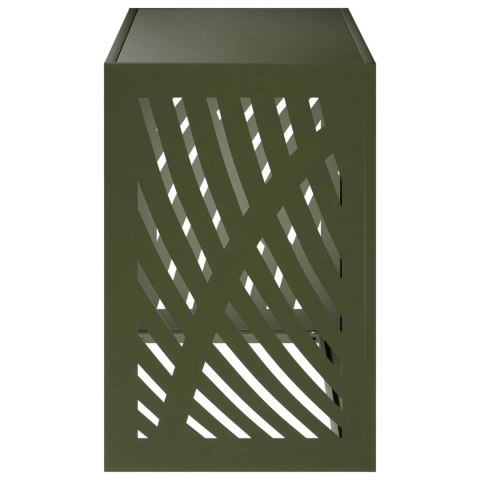 VidaXL Pokrywa do klimatyzatora Oliwkowy zielony 90 x 40 x 60 cm Stal