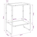 VidaXL Komoda Czarny dąb 60 x 38 x 75 cm Drewno konstrukcyjne