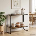 VidaXL Komoda Dąb wędzony 93,5 x 38 x 75 cm Drewno konstrukcyjne