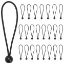 LINY BUNGEE Z KULAMI 24 SZT. CZARNY 4 MM X 22 CM POLIPROPYLEN