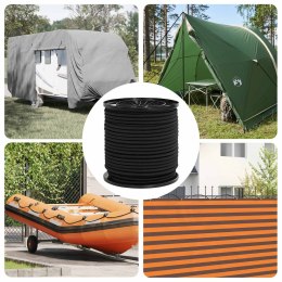 VidaXL Liny bungee 4 mm Czarny PP i guma