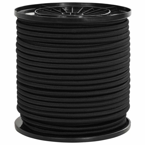 VidaXL Liny bungee 4 mm Czarny PP i guma