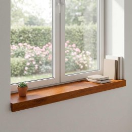 VidaXL Parapety 2 szt. brązowy 80 x 15 x 2 cm Dąb lite
