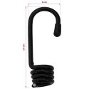 HACZYKI 24 SZT. CZARNY 10 MM X 5 CM STAL
