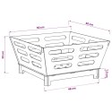 KOMINEK CZARNY 60 X 60 X 30 CM STAL