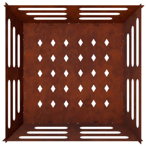 VidaXL Kominek Rdzawy 40 x 40 x 20 cm Stal kortenowska