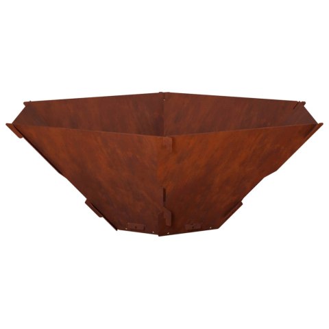 VidaXL Kominek Rdzawy 58,5 x 51,5 x 19,5 cm Stal kortenowska