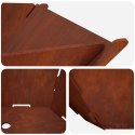 VidaXL Kominek Rdzawy 58,5 x 51,5 x 19,5 cm Stal kortenowska
