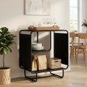 VidaXL Komoda Czarny dąb 60 x 37.5 x 64.5 cm Materiał drewnopochodny