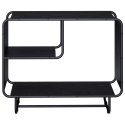 KOMODA CZARNY DĄB 80 X 37,5 X 64,5 CM MATERIAŁ DREWNOPOCHODNY