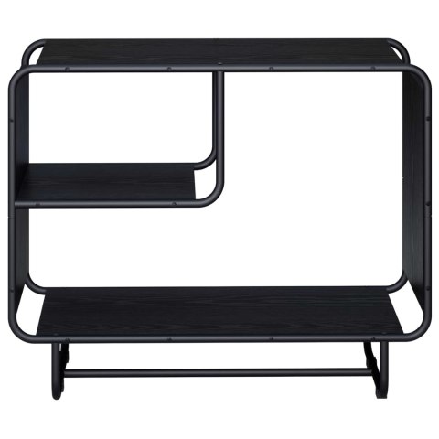 KOMODA CZARNY DĄB 80 X 37,5 X 64,5 CM MATERIAŁ DREWNOPOCHODNY