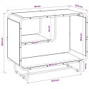 KOMODA CZARNY DĄB 80 X 37,5 X 64,5 CM MATERIAŁ DREWNOPOCHODNY