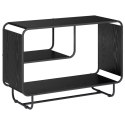 KOMODA CZARNY DĄB 93.5 X 37.5 X 64.5 CM MATERIAŁ DREWNOPOCHODNY
