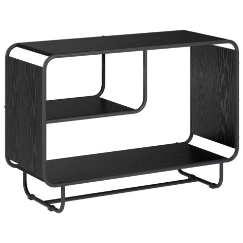 KOMODA CZARNY DĄB 93.5 X 37.5 X 64.5 CM MATERIAŁ DREWNOPOCHODNY
