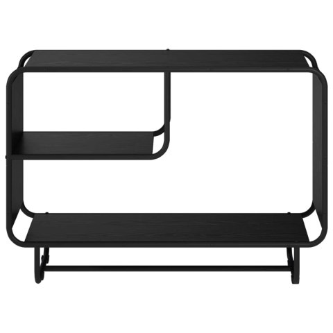 KOMODA CZARNY DĄB 93.5 X 37.5 X 64.5 CM MATERIAŁ DREWNOPOCHODNY