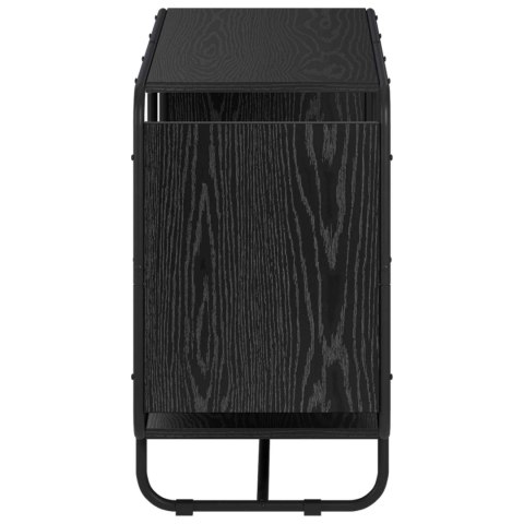 KOMODA CZARNY DĄB 93.5 X 37.5 X 64.5 CM MATERIAŁ DREWNOPOCHODNY
