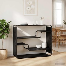 KOMODA CZARNY DĄB 98 X 37,5 X 75,5 CM MATERIAŁ DREWNOPOCHODNY