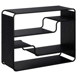 KOMODA CZARNY DĄB 98 X 37,5 X 75,5 CM MATERIAŁ DREWNOPOCHODNY