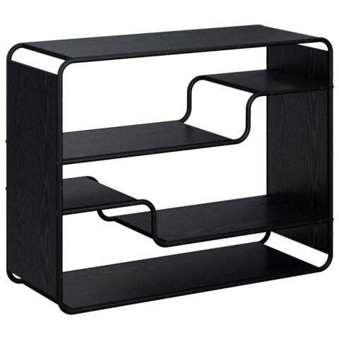 KOMODA CZARNY DĄB 98 X 37,5 X 75,5 CM MATERIAŁ DREWNOPOCHODNY