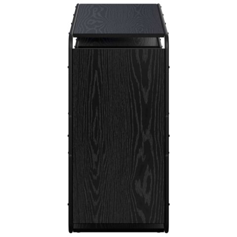 KOMODA CZARNY DĄB 98 X 37,5 X 75,5 CM MATERIAŁ DREWNOPOCHODNY