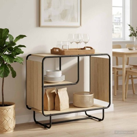 VidaXL Komoda dąb Sonoma 80 x 37,5 x 64,5 cm Materiał drewnopochodny