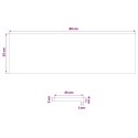 PARAPETY 2 SZT. BIAŁY 80 X 25 X 2 CM DĄB LITE