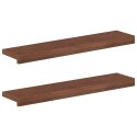 VidaXL Parapety 2 szt. Ciemny brąz 70 x 15 x 2 cm Dąb lite