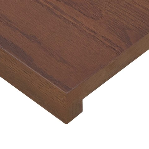 VidaXL Parapety 2 szt. Ciemny brąz 70 x 15 x 2 cm Dąb lite