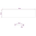 VidaXL Parapety 2 szt. Ciemny brąz 70 x 15 x 2 cm Dąb lite