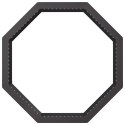 VidaXL Pierścień do ogniska Czarny 80 x 80 x 25 cm Stal