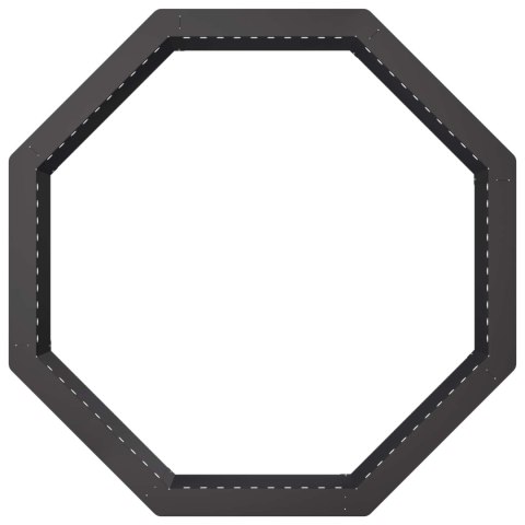VidaXL Pierścień do ogniska Czarny 80 x 80 x 25 cm Stal