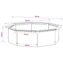VidaXL Pierścień do ogniska Czarny 80 x 80 x 25 cm Stal