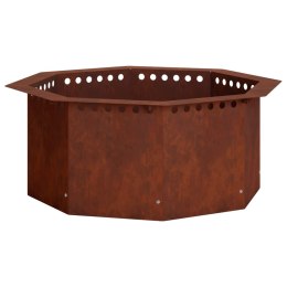 VidaXL Pierścień do ogniska Rdzawy 60 x 60 x 25 cm Stal kortenowska