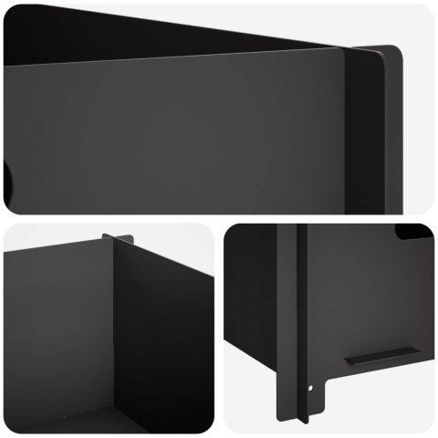 VidaXL Kominek Czarny 40 x 40 x 20 cm Stal