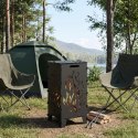 VidaXL Kominek Czarny 47 x 38 x 75 cm Stal