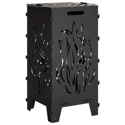 VidaXL Kominek Czarny 47 x 38 x 75 cm Stal