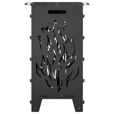 VidaXL Kominek Czarny 47 x 38 x 75 cm Stal