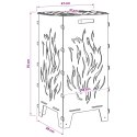 VidaXL Kominek Czarny 47 x 38 x 75 cm Stal