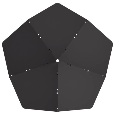VidaXL Kominek Czarny 53 x 53 x 18,5 cm Stal