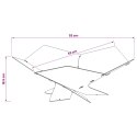 VidaXL Kominek Czarny 53 x 53 x 18,5 cm Stal