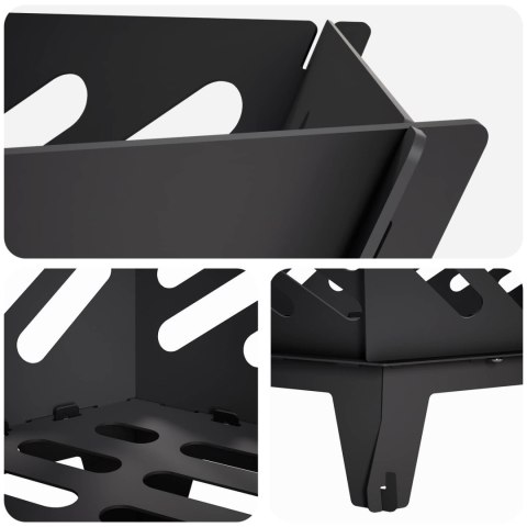 KOMINEK CZARNY 60 X 53 X 30 CM STAL