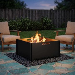 VidaXL Kominek Czarny 60 x 60 x 30 cm Stal