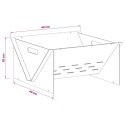 VidaXL Kominek Rdzawy 40 x 40 x 20 cm Stal kortenowska