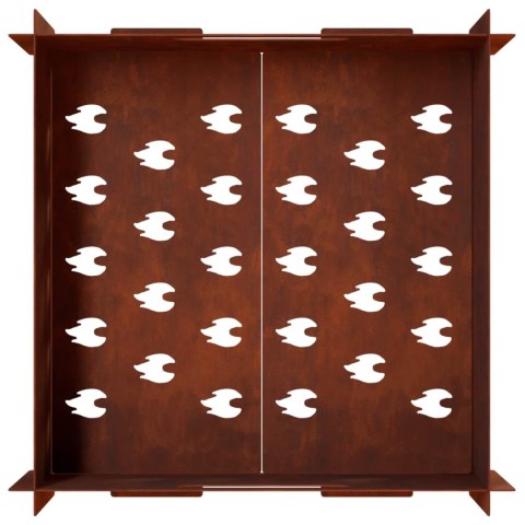 KOMINEK RDZAWY 40 X 40 X 20 CM STAL KORTENOWSKA