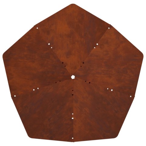 KOMINEK RDZAWY 53 X 53 X 18,5 CM STAL KORTENOWSKA