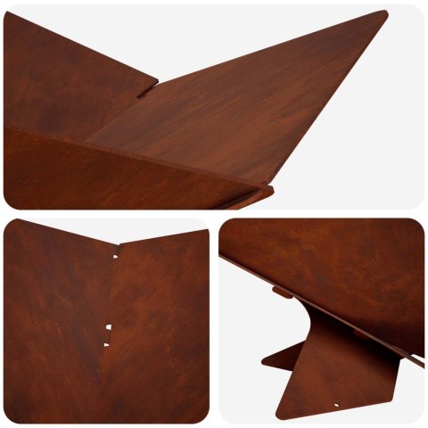 KOMINEK RDZAWY 53 X 53 X 18,5 CM STAL KORTENOWSKA