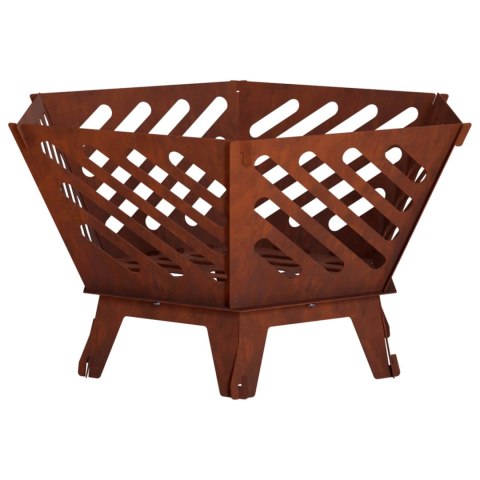 VidaXL Kominek Rdzawy 60 x 53 x 30 cm Stal kortenowska