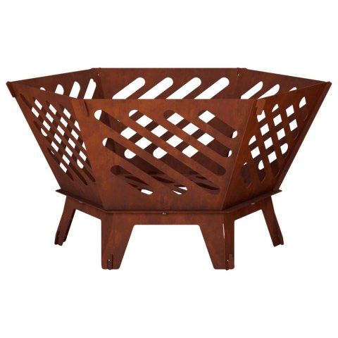 VidaXL Kominek Rdzawy 60 x 53 x 30 cm Stal kortenowska