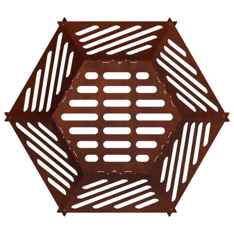 VidaXL Kominek Rdzawy 60 x 53 x 30 cm Stal kortenowska